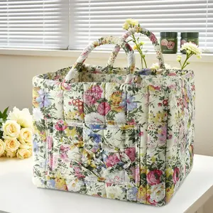Home Fabric Storage Basket Korean Country Style Portable Underwear Organizer Box Storage Bin Portable Handmade Basket