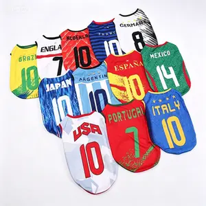 Breathable Pet Football Jersey, Dog Cat Summer Sport T-shirt, Casual Sports Outfit for Small Pets
