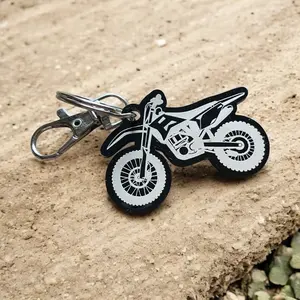 Custom Dirt Bike Acrylic Keychain - Motocross Gift