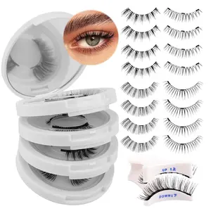 Reusable Magnetic Eyelashes with Applicator, Mind the Upper & Lower Order to Ensure Magnetic Attraction, Natural Look Lightweight False Eyelashes for Daily Wear
