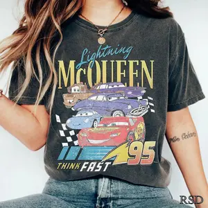 Vintage Lightning Mc.queen Shirt, Retro Cars Movie Shirt, WDW Family Vacation Shirt, Piston Cup Shirt, Cars Land Shirt, Cars Characters Tee