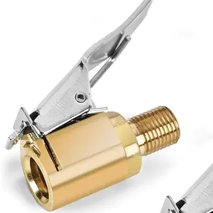 1 Pcs Brass Locking Tire Air Chuck, Tire Inflator Hose Adapter for Twist On Connection Convert to Lock On, No Air Leakage Air Compressor Pump Clip On Tire Chucks