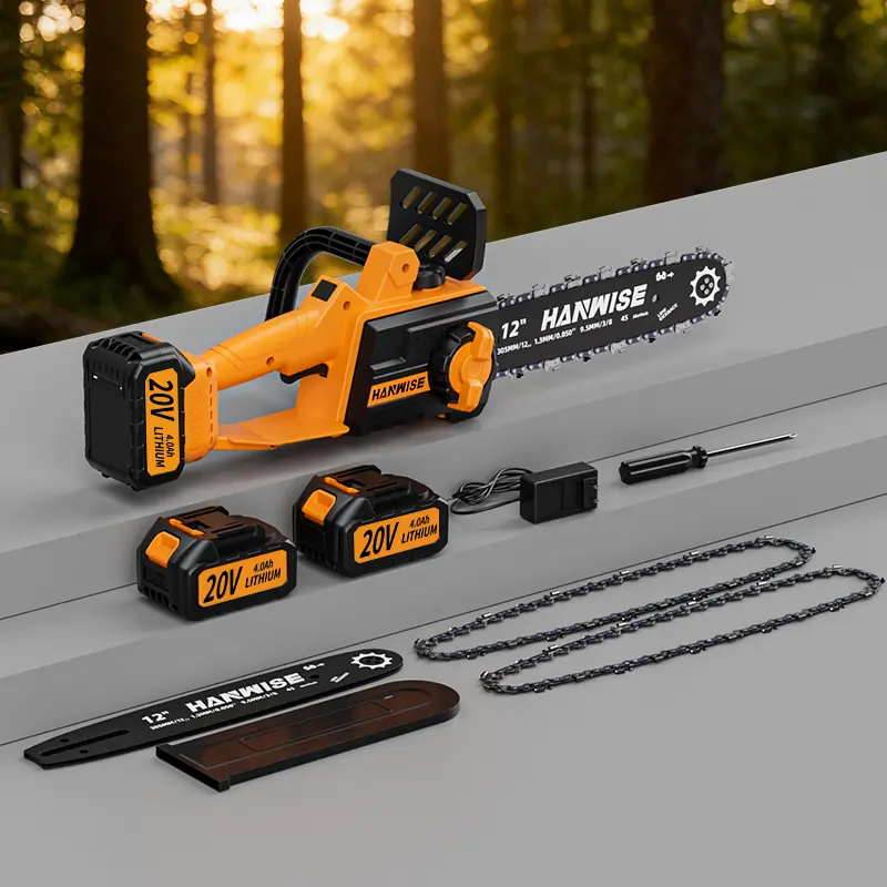 12 Inch Upgraded Cordless Handheld Chainsaw, Portable Electric Saw with Saw Chain、Battery And Charger Accessory Kit, for Wood Cutting & Tree Pruning, Perfect Practical Gift for Men.