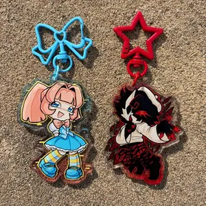 STAT + FOLLY Double-Sided Keychains (REGRETEVATOR), Cute Keyrings Birthday Gifts – Cute Acrylic Keychain Charms, Perfect Gift for Fans & Collectors #2, 3''x3''