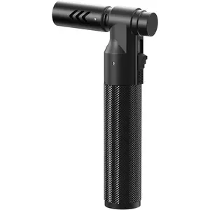 Butane Torch Lighter Soldering Torch Refillable Adjustable Kitchen Blow Torch for DIY Grill BBQ Baking Desserts Melting Camping(without Fuel)