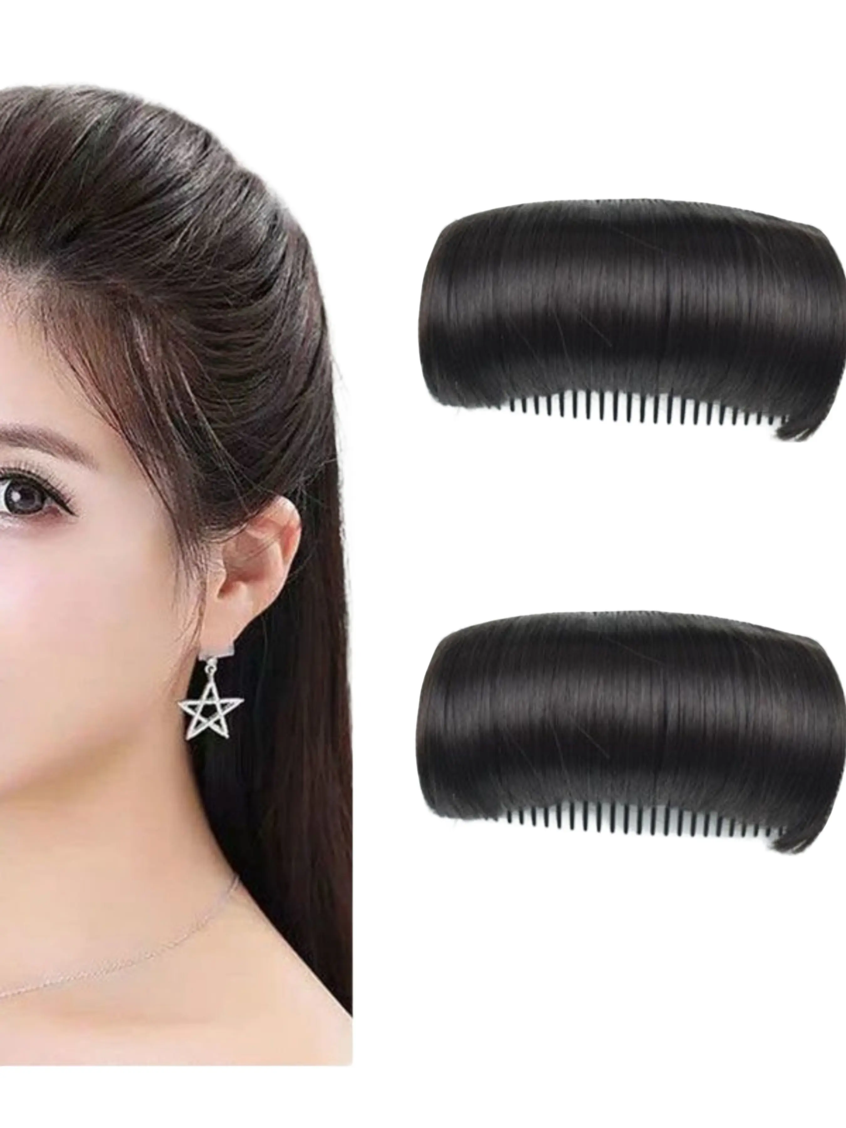 2pcs Invisible Hair Padding High Crown Volume Root Enhancer, Easy Bun Styling Seamless Clip, Hair Volumizer Clip, Volumizing Hair Clips, Lazy Beauty Headwear for All Seasons