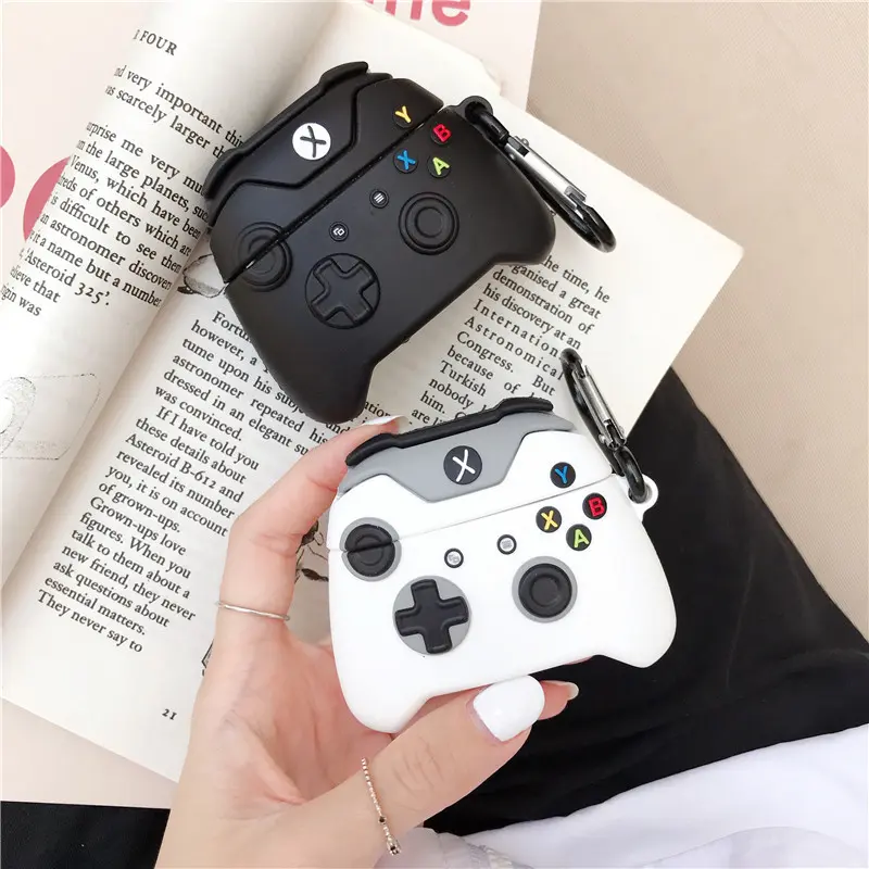 1 handheld game controller shaped headphone protective case, anti drop and durable Portable silicone headphone case, Apple wireless Bluetooth Earbuds case, Earphones, suitable for AirPods 1/2/3/4/pro/pro 2/pro 3, Headphone Accessories, Protection