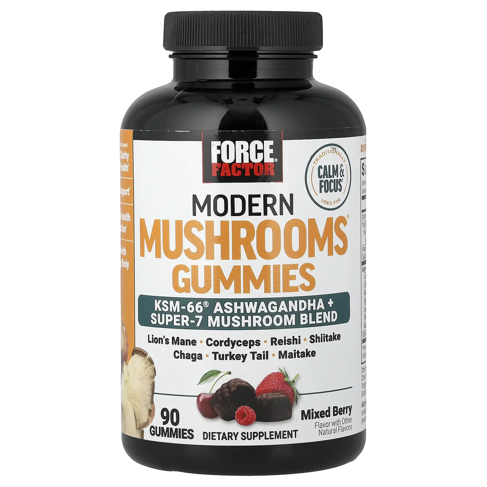 Force Factor Modern Mushrooms® Gummies, Mixed Berry, 90 Gummies