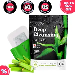 NUUBU Bamboo Foot Patches with Ginger | Herbal Blend Foot Patches for Detox & Wellness | Overnight Foot Pads for Relaxation, Natural Health, Therapeutic Relief, Daily Self-Care Solution, Herbal Ingredients Foot Care Aid for Tired Feet & Wellness Support