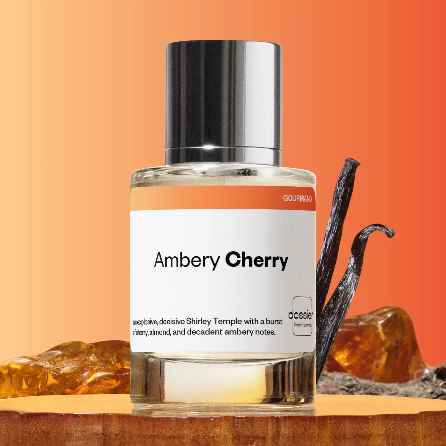 Ambery Cherry, Dossier, Unisex Perfume, 50ml-100ml, Eau de Parfum, Cherry, Almond, Cinnamon, Clove, Rose, Jasmine, Plum, Tonka Bean, Peru Balsam, Vanilla