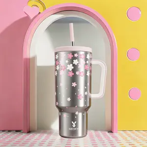 Meoky 40oz Tumbler,Stainless Steel Thermos Cup,Hot Water Mug,Keeps Drinks Hot&Cold,Food Safe,Non-Slip Base,Easy-Clean,Fits Car Cup Holders,Festive Gift