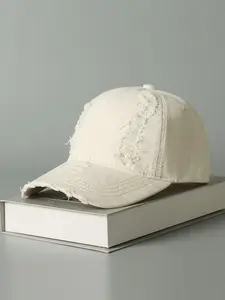 Solid Color Baseball Cap with Hole Design, Casual Washable Dad Hat for Men & Women, Fashion Accessories for Daily Wear