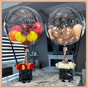 15 Large Transparent Balloons Measuring 26/30 Inches for Festive Parties - Pre-Stretched, Extra Wide Mouth Bobo Balloons That Are Easy to Fill - Perfect for Christmas, Halloween, Valentine'S Day, Baptisms, Weddings, Birthday Parties