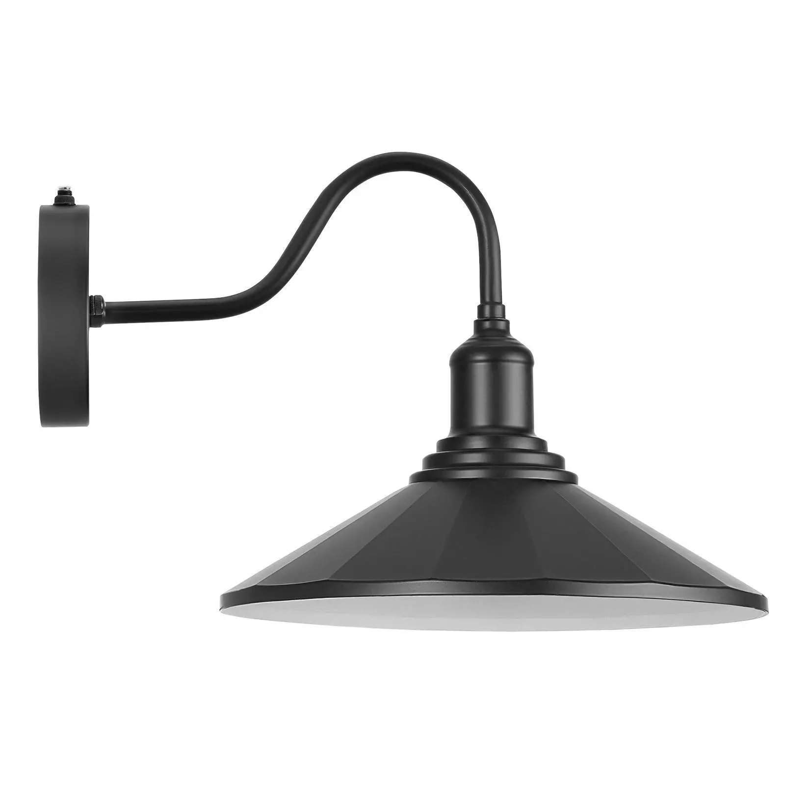 【Summerfinds】VEVOR Outdoor Barn Light,  , 11.5 in Diameter, 2-Pack Farmhouse Gooseneck Light Fixture, Dusk to Dawn Exterior Wall Sconce, with Anti-Rust, E26 Bulb Compatible for Porch, House, Entryway, Garage, Black