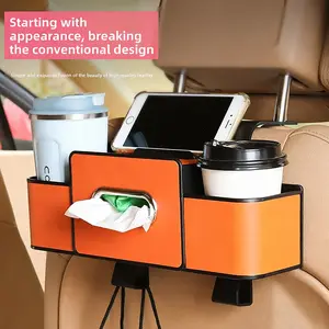 Car Seat Back Storage Box, Multifunctional Hanging Organizer, Paper Towel Holder, Cup Expander, New Model Car Interior Accessories