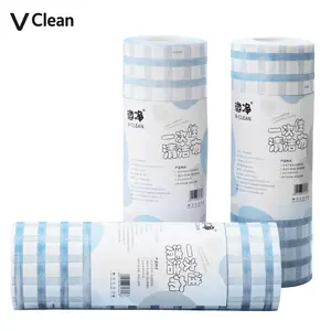 Disposable kitchen lazy rag thick washable printed wet and dry dual-use cleaning dishwashing non-stick oil scouring pad