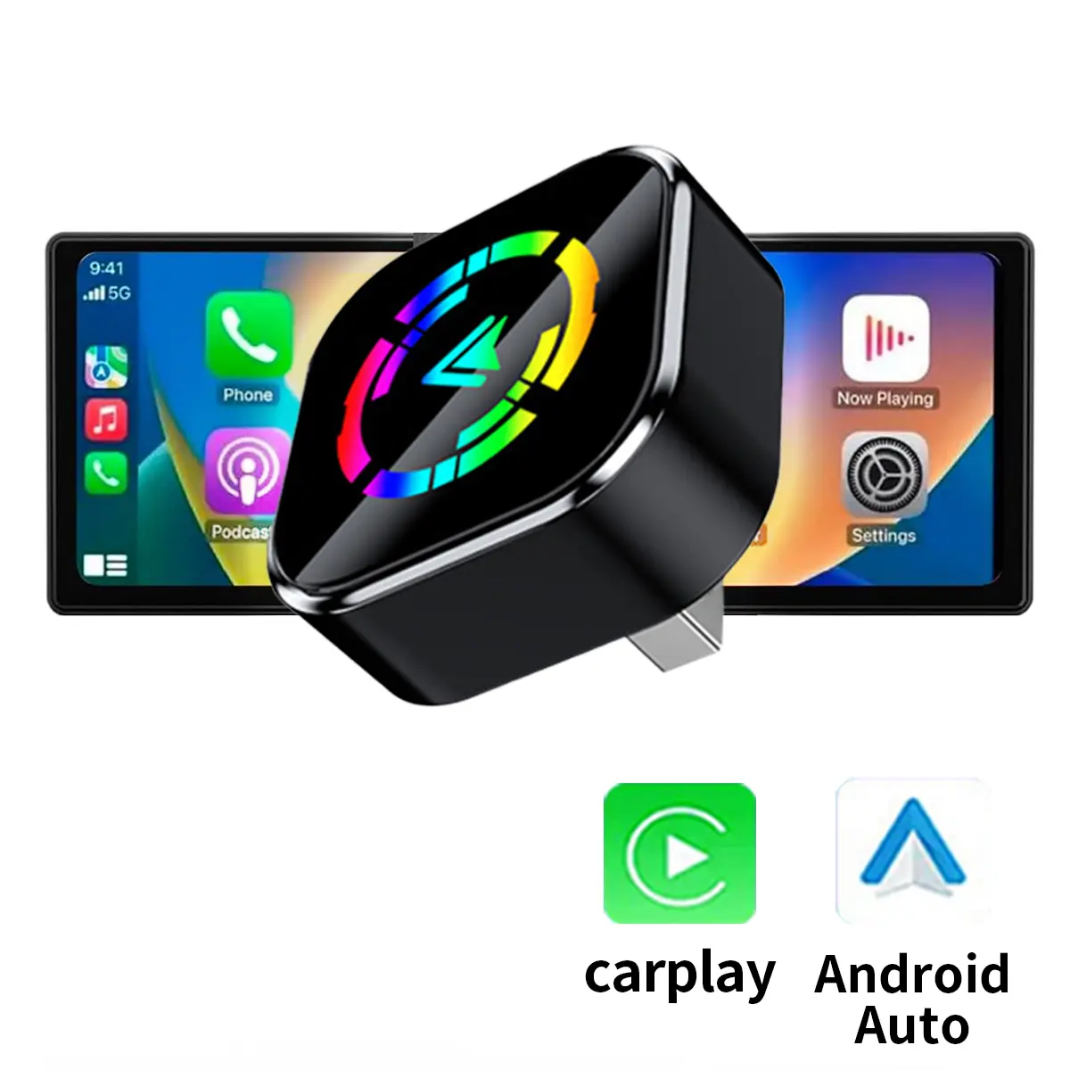 【Summervibes】YURNLV 2026 Upgraded CarPlay Wireless Adapter -  Hands-Free Calling | Fit for iPhone and Android Devices