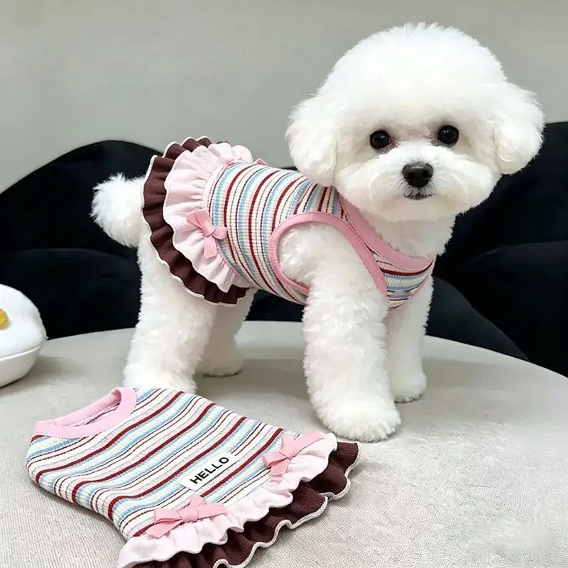 Cute Breathable Pet Sleeveless Dress for Puppies & Kittens, Puppy Clothes, Kitten Clothes, Clothing