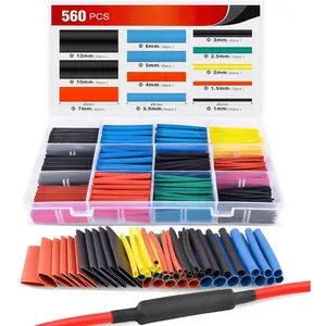 Heat Shrink Tubing Kit, Toolbox-Ready Convenient Cable Insulation Sleeves, Universal Multi-Size Tubing for Cars, Boats, and Motorcycles, Durable Automotive Cable Protection Heat Shrink Tubing.