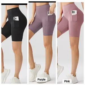 Women's High-Waist Biker Shorts with Pockets, 11" Stretchy Spandex Workout Shorts for Gym, Yoga, Running, and Summer Activewear." athletic gym breathable comfortable