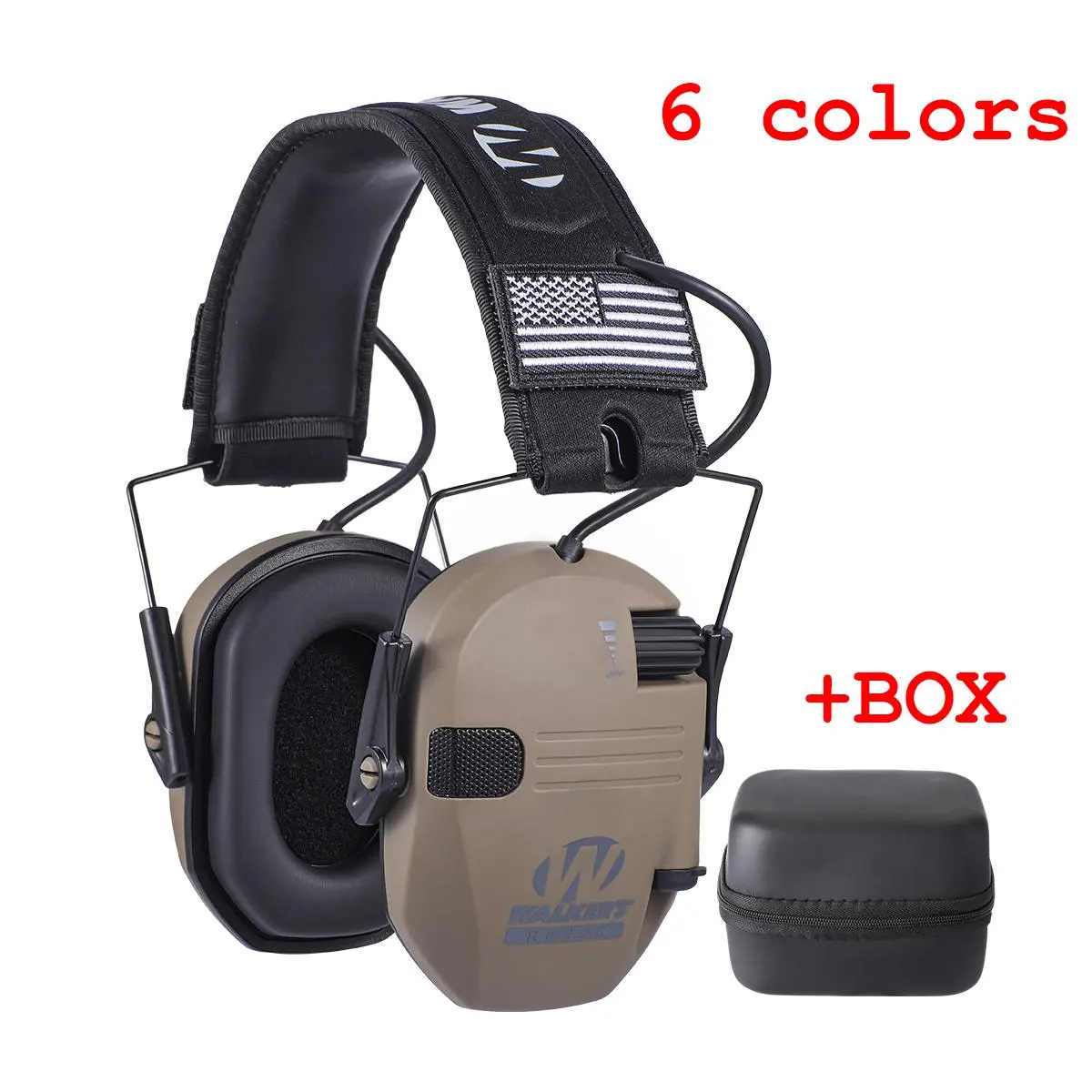 Adjustable Tactical Ear Muffs, Ear Protectors, Ear Defenders for Outdoor Shooting, Walkers Noise Reduction Headset, Adjustable Over-Ear Design, Ideal for Sports & Hunting