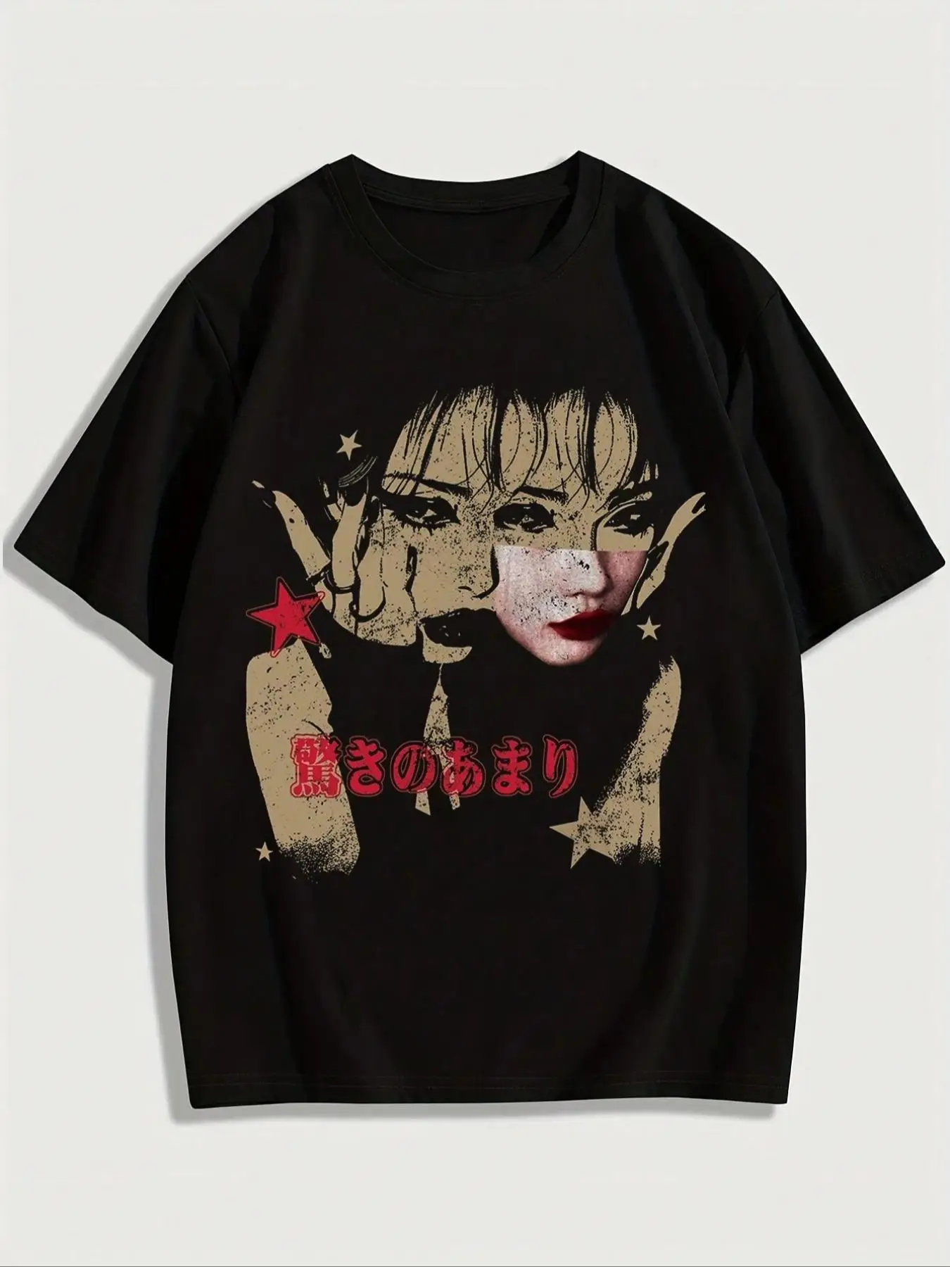 Men's Figure Print Round Neck Tee, Regular Fit Vintage Trendy Casual Short Sleeve T-shirt for Daily Wear, Men's Summer Top, Menswear