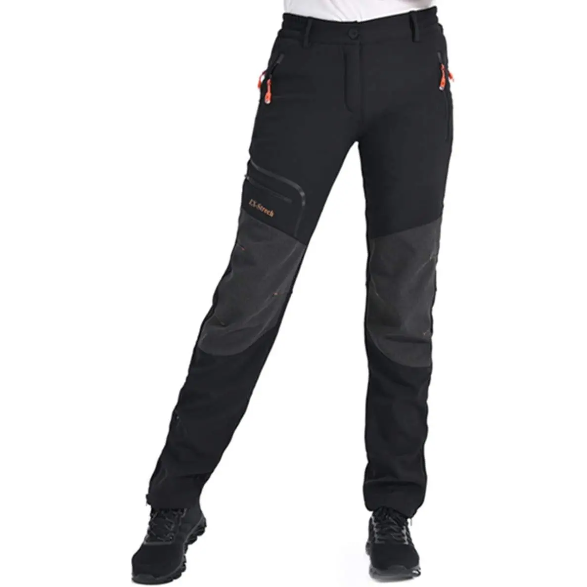 Softshell Snow Pants for Women, Waterproof & Insulated Thermal Wear for Skiing, Snowboarding & Hiking with Zippered Legs, Female, Water-Resistant