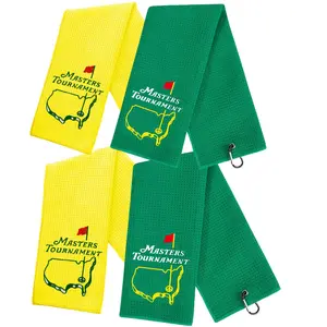 Golf Towel, 4 Counts/set Embroidered Golf Towel, Golf Accessories for Men Golfers Dad Boyfriend Husband Birthday Retirement Fathers Day