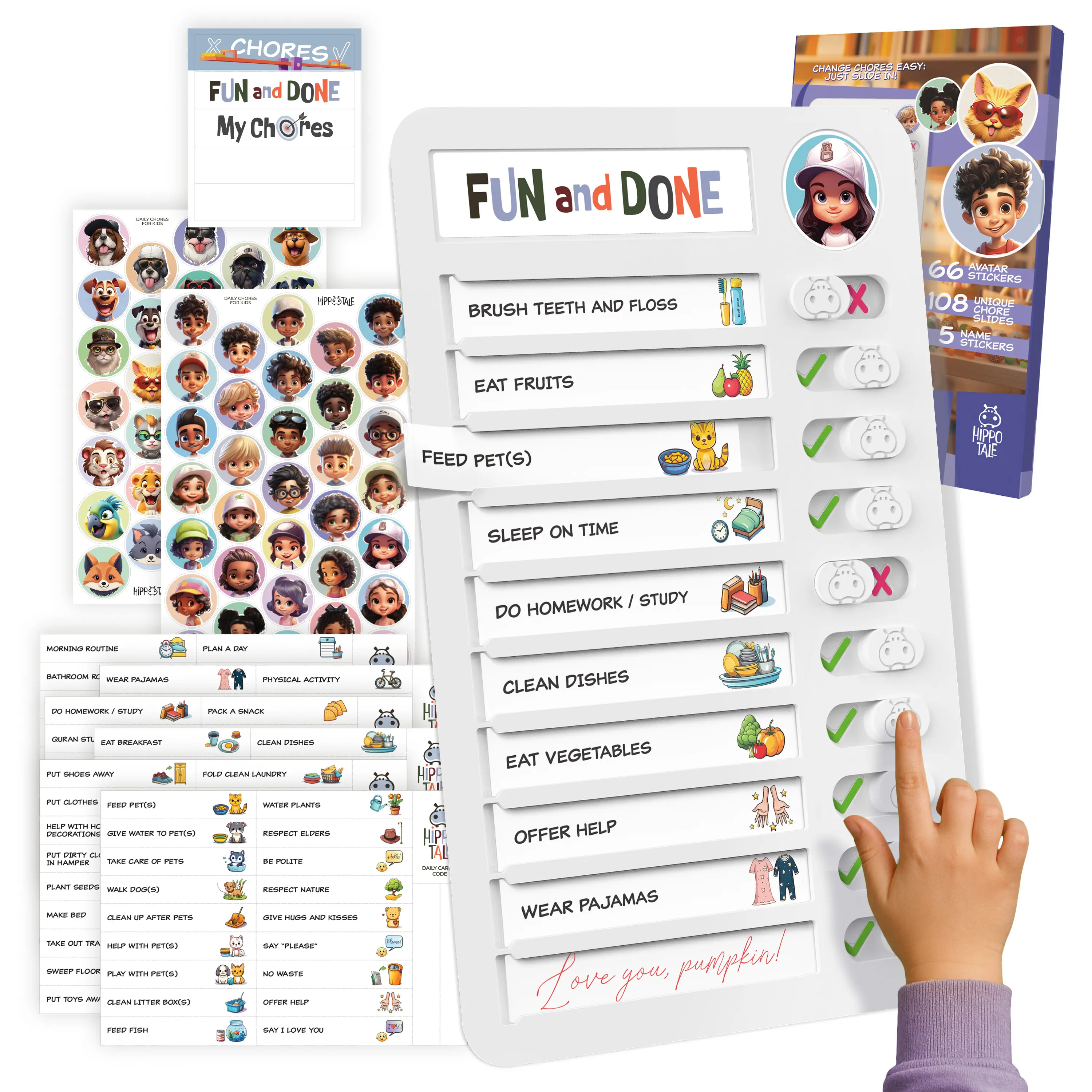 Daily Routine Chart for Kids -Back to School Chores Chart  Routine  for Kids with Checklist & Stickers, Back to School Supplies Magnetic Kids Chore Chart - Chore Board Visual Schedule for Kids with Autism & Best ADHD Tools for Kids