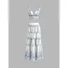 COMMENSE Women's Printed Sleeveless Tie-Back 2-Piece Skirt Set, Casual Womenswear Outfits,sohochic