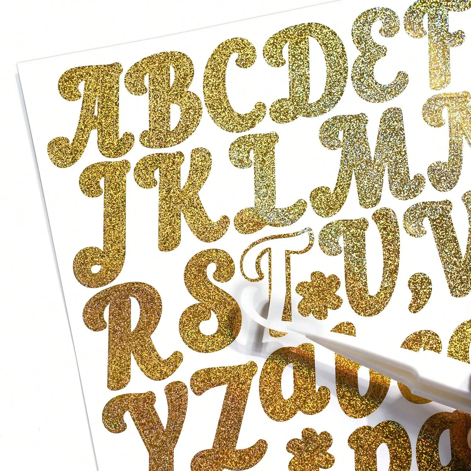 1080pcs Glitter Art Alphabet Number Stickers, & Silver Color, 0.5/1/2 Inch, Sparkly Decals for Guga, Balloons, & Spice Jars, 6 Sheets, Scrapbooking, Scrapbook Accessories, Scrapbooking Supplies, Scrapbook Materials