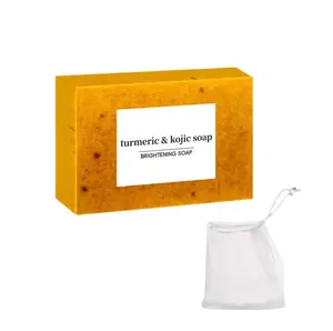 Lemon Turmeric Kojic Acid Soap, Turmeric & Kojic Acid Brightening Soap,Kojic Acid Soap, DarkSpot Remover, Soap Body Care Body Wash Lemon Flawless Organic jabon curcumakojic