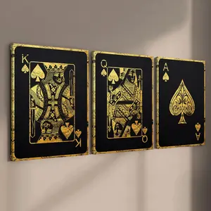 Poker Card Pattern Canvas Painting, Modern Wall Art Painting, Western Wall Art, Wall Art Decor for Home Living Room Bedroom Office, Ornaments, Home Decor Supplies