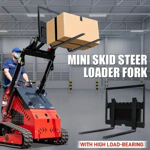 Mini skid steer loader attachments forklifts, Universal design, suitable for compact skid steer loaders | Suitable for agricultural tractor attachments, metal forklifts, material handling, pallet trucks and forklift attachments