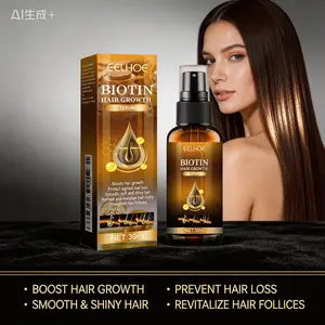 Mild high-biotin hair thickening spray. Strengthening, anti-hair loss hair repair sprayforhair. Hair root spray containing biotin, ginger extract and grape seed oil. Perfect for dry and damaged hair, providing nourishment and scalp massage oil. Haircare