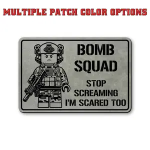 Bomb Squad Funny Morale Patch 2x3 Hook & Loop Back for Jackets Backpacks Tactical Vests Hats and Gear Office Humor Gift