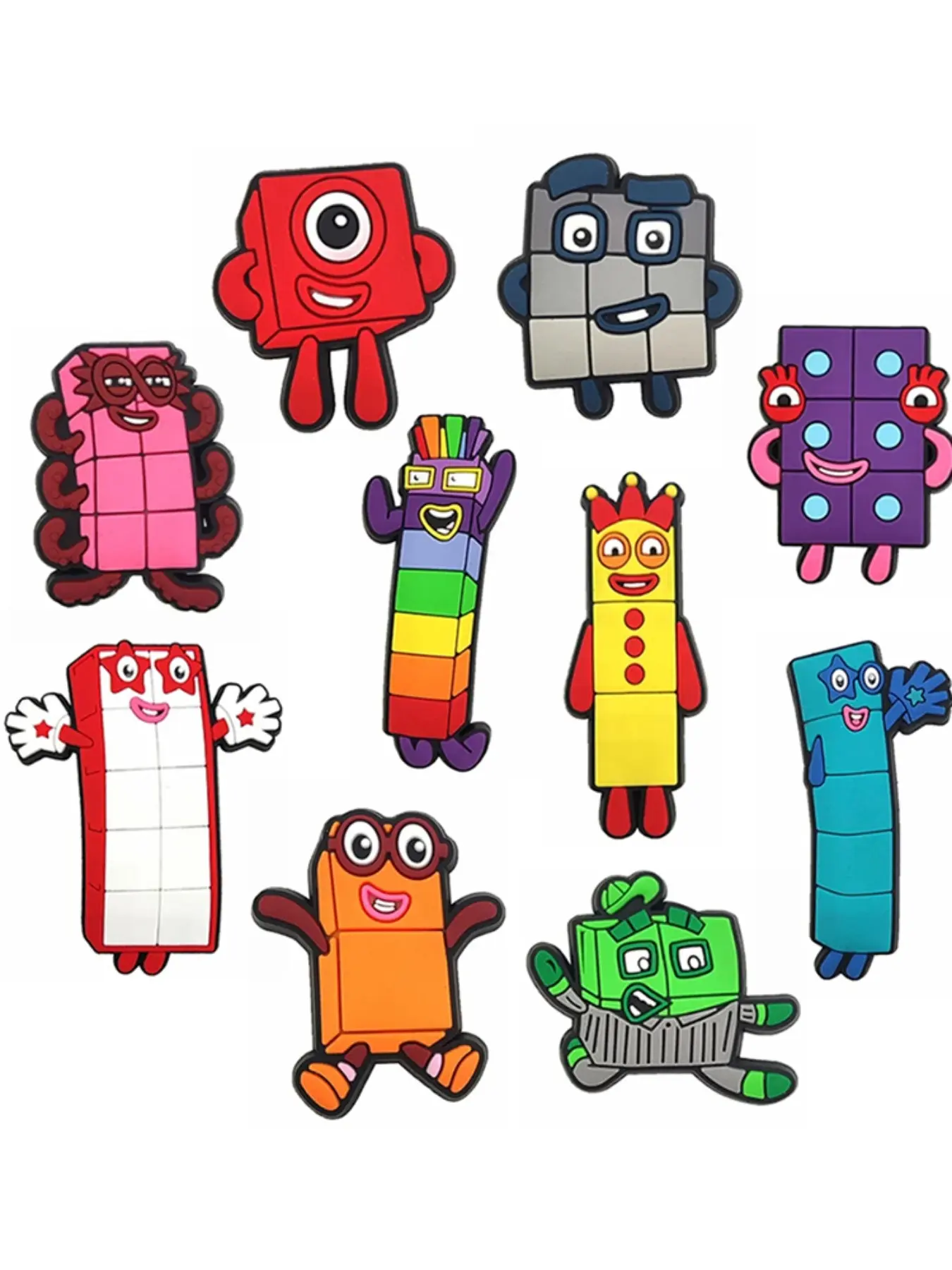 10 Pieces Cartoon Shoe Charms For Bubble Slides Clogs Sandals,PVC Shoe Decorations Accessories Buckle For Christmas Birthday Gifts