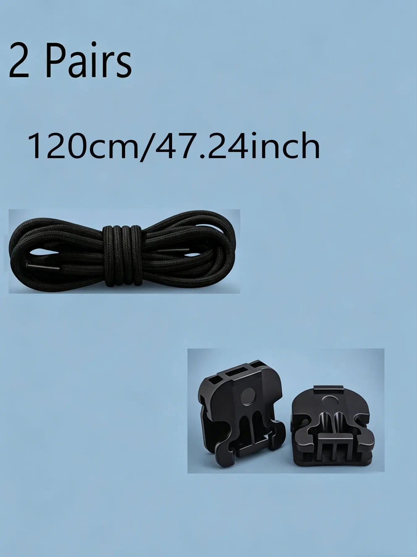 2 Pairs No-Tie Shoe Lace Lockers, Unisex Anti-Slip Shoe Buckles, Children Lazy Round Shoelace Fasteners, Easy-Use Shoe Laces Holder