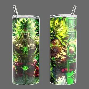 Broly Stainless Steel Insulated Travel Dragon Tumbler With Straw | 20oz 40oz Legendary Super Saiyan Power Edition Dbz fans