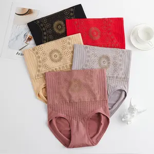 Women's 3pcs Solid High Waist Shapewear Panty - Tummy Control Butt Lifting High Stretch Seamless Knicker, Comfy Breathable for Daily Wear & All Seasons