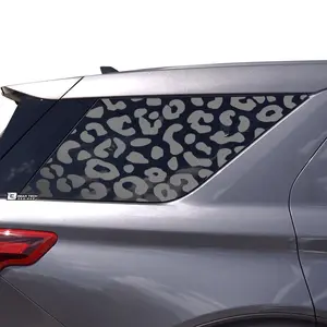 Precut Leopard Cheetah Print Rear Side Quarter Window Decal Stickers Fits Ford Explorer 2020-2027