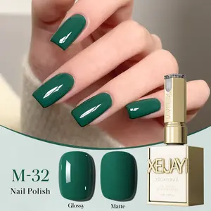 1PC 15ML Bright Green No. 32 Gel Nail Polish High Saturation, Long-Lasting, Alcohol-Free for DIY Salon Manicures Autumn Winter Nail Art