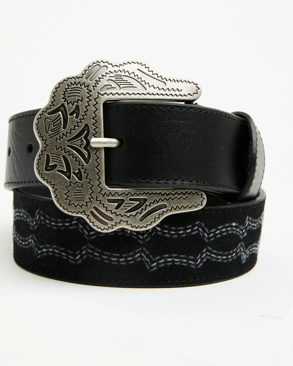 Boot Stitch Roughout Suede Belt