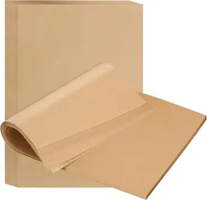 100Pcs Parchment Paper Sheets, 9x13 In Unbleached Parchment Paper for Baking Grilling Air Fryer and Steaming, Precut Non-Stick Parchment Baking Sheets in Quarter Size for Bread Cakes Cookies Kovpnor