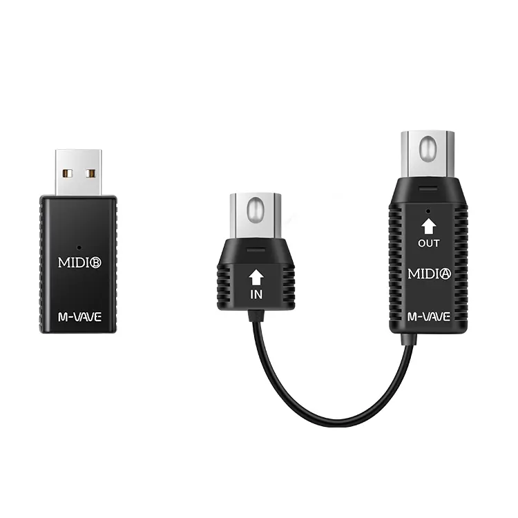 M-VAVE Wireless MIDI Adapter Bluetooth 5-Pin DIN USB Interface Low Latency