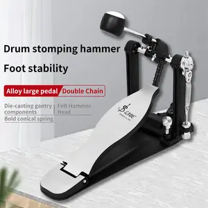 Md167 Drum Pedal Single Chain Anti-Slip Bass Drum Pedal Jazz Drum Practice Performance Use, Durable Musical Instrument Accessory