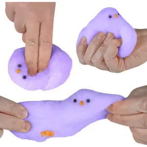 ORB Tabalicious TABA Squishy Chick (Purple) - TABA Squishy Fluffs - Squish and Squeeze These Soft, Sticky, TABA Squishies, Perfect for Stress Relief - Sensory and Fidget Toys for Kids and Adults