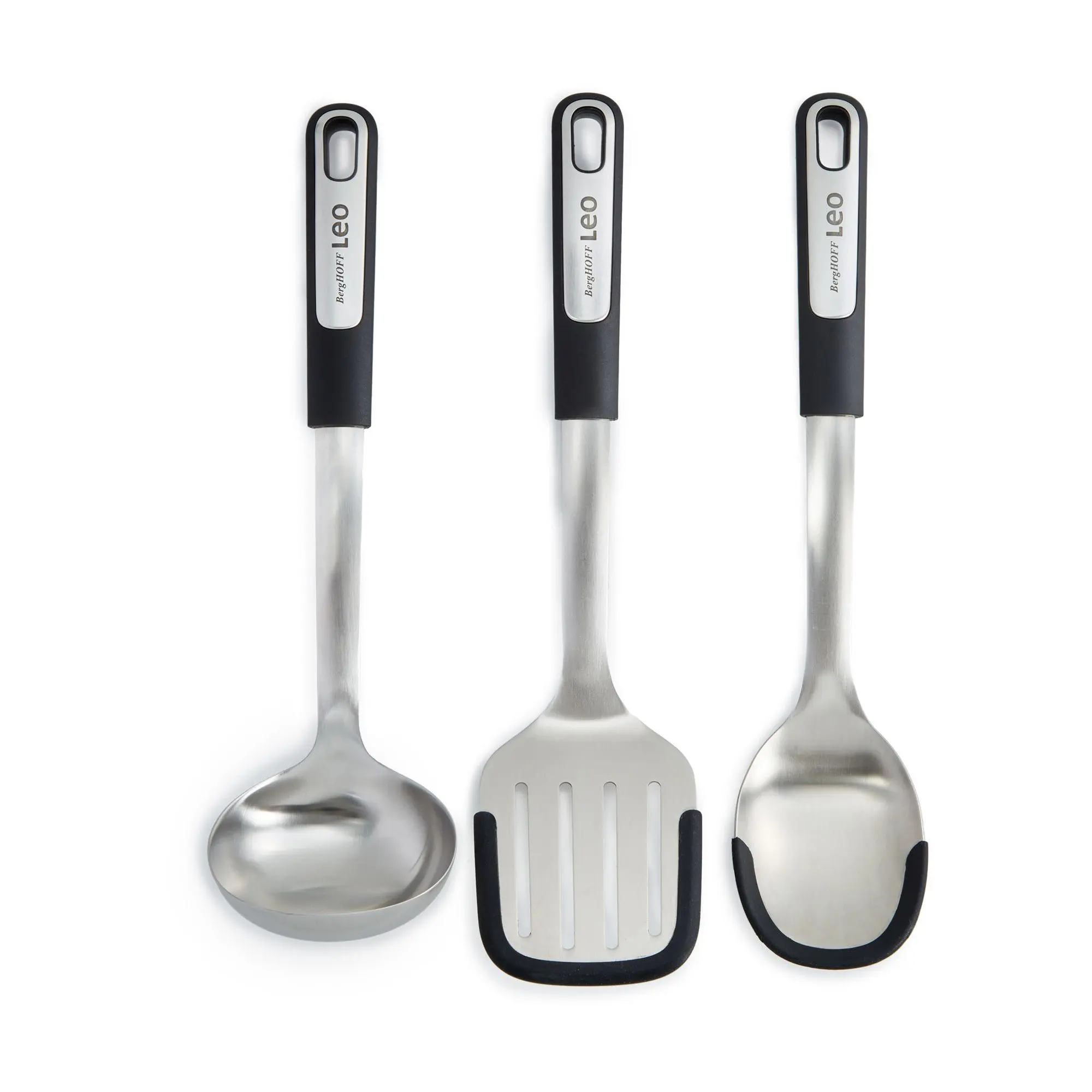 BergHOFF Graphite 3Pc SS Utensil Set with Cover, Recycled