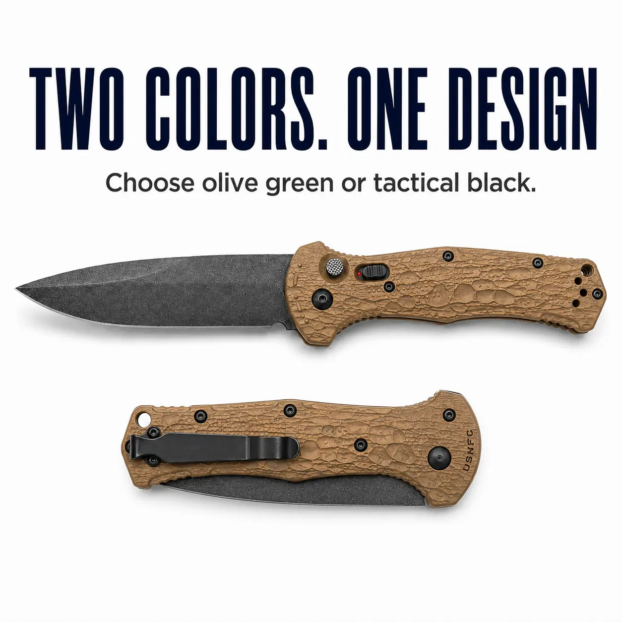 Desert Tan Folding Pocket Knife, Compact EDC Carry Design with Earth Tone Textured Handle and Black Finish, Lightweight Gear for Camping, Fishing, Hiking, Travel and Daily Use, Practical Gift for Dad, Husband, Boyfriend and Friends
