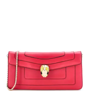 Pre-owned Bvlgari Leather Shoulder Bags Serpenti Forever Chain Clutch by Rebag